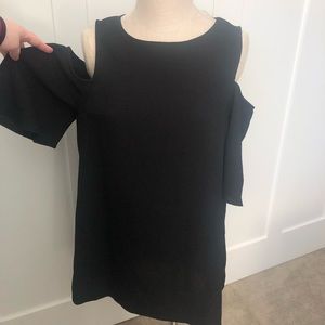 Umgee Cold Shoulder Black Dress sz Large NWT